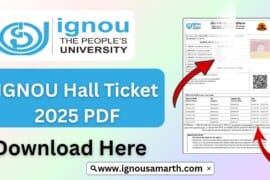 IGNOU Hall Ticket 2025 PDF – Step-by-Step Guide to Download and Use