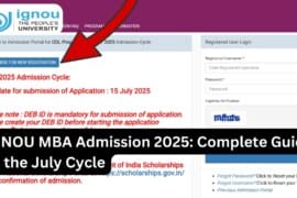 IGNOU MBA Admission 2025: Complete Guide to the July Cycle