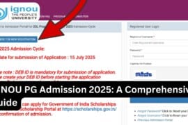 IGNOU PG Admission 2025: A Comprehensive Guide