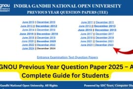 IGNOU Previous Year Question Paper 2025 – A Complete Guide for Students