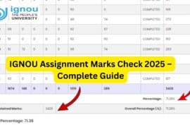 IGNOU Assignment Marks Check 2025 – Complete Guide