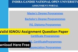 IGNOU Assignment Question Paper – Complete Guide for Students