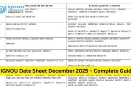 IGNOU Date Sheet December 2025 – Complete Guide