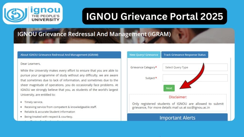 IGNOU Grievance Portal 2025 – A Complete Guide