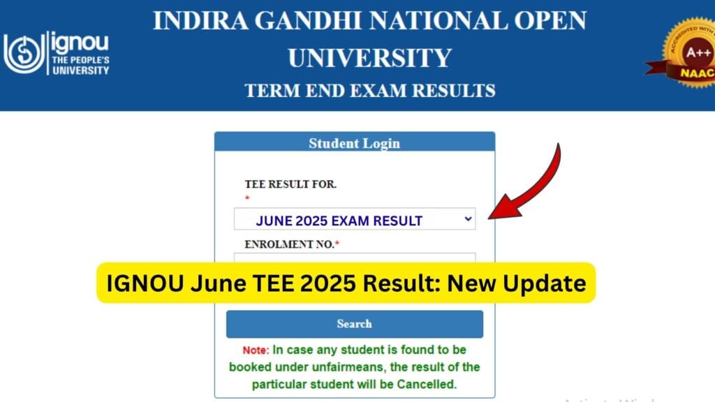 IGNOU June TEE 2025 Result: Complete Guide for Students