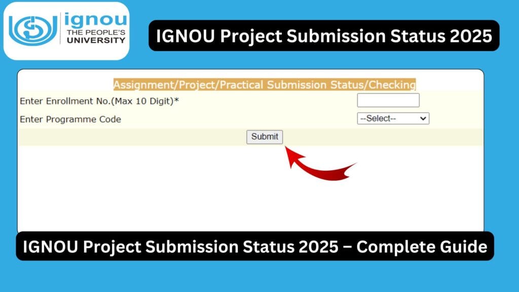 IGNOU Project Submission Status 2025 – Complete Guide