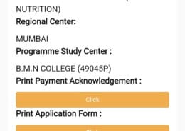 Admission confirmation for masters programs in food nutrition