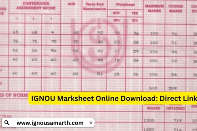 IGNOU Marksheet Download: Complete Guide for Students