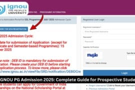 IGNOU PG Admission 2025: Complete Guide for Prospective Students