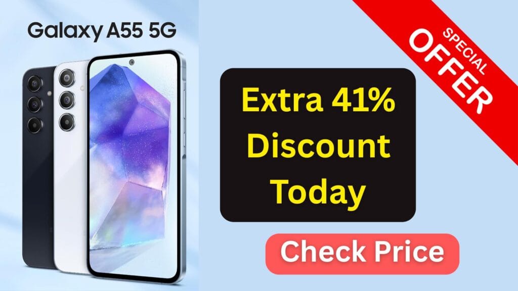 Samsung Galaxy A55 5G (Awesome Iceblue, 8GB RAM, 256GB Storage): A Perfect Blend of Power, Design, and Intelligence